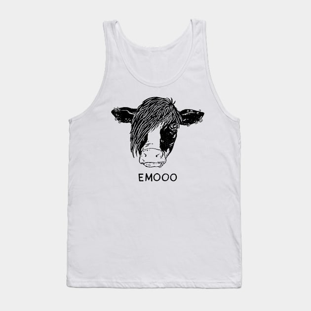 Emo Cow - black version Tank Top by triagus